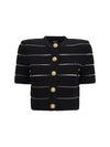 short-sleeved buttoned cardigan