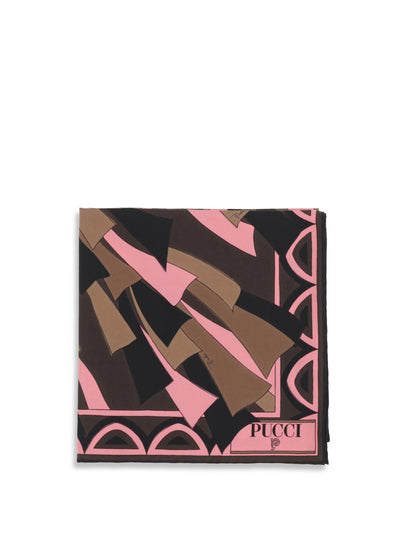 baiadera print silk square scarf