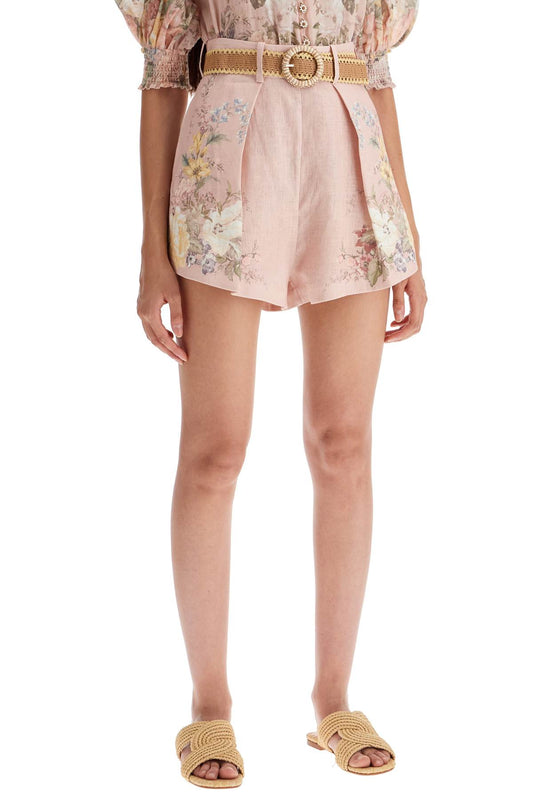 floral linen waverly shorts