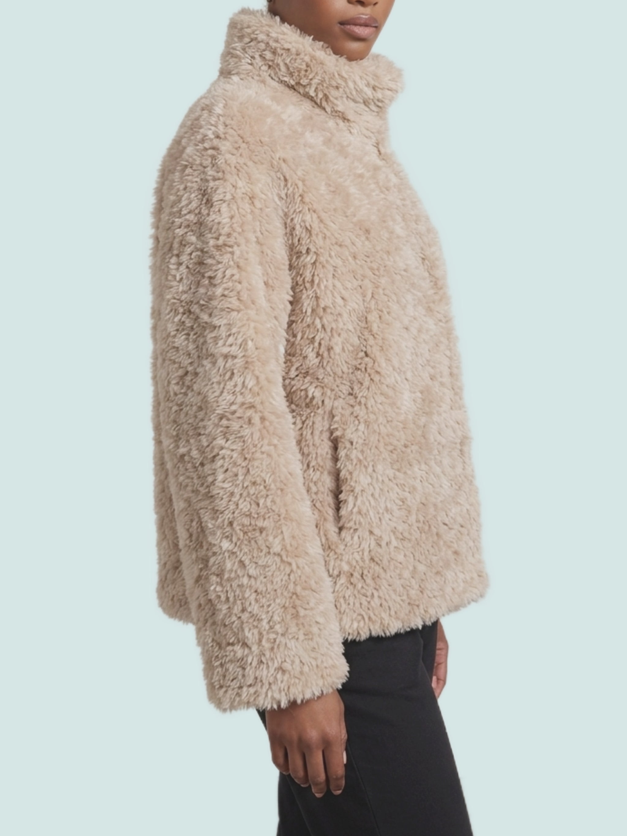 short faux fur coat