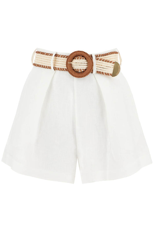 halliday linen tuck shorts