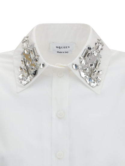 ALEXANDER MCQUEEN 44 long-sleeved shirt with embellished collar