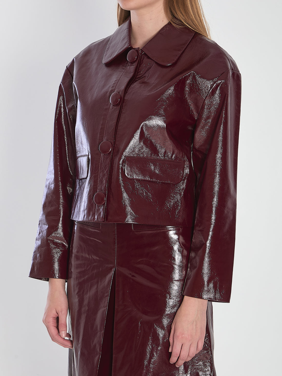 SELF PORTRAIT 10 leather cropped jacket 