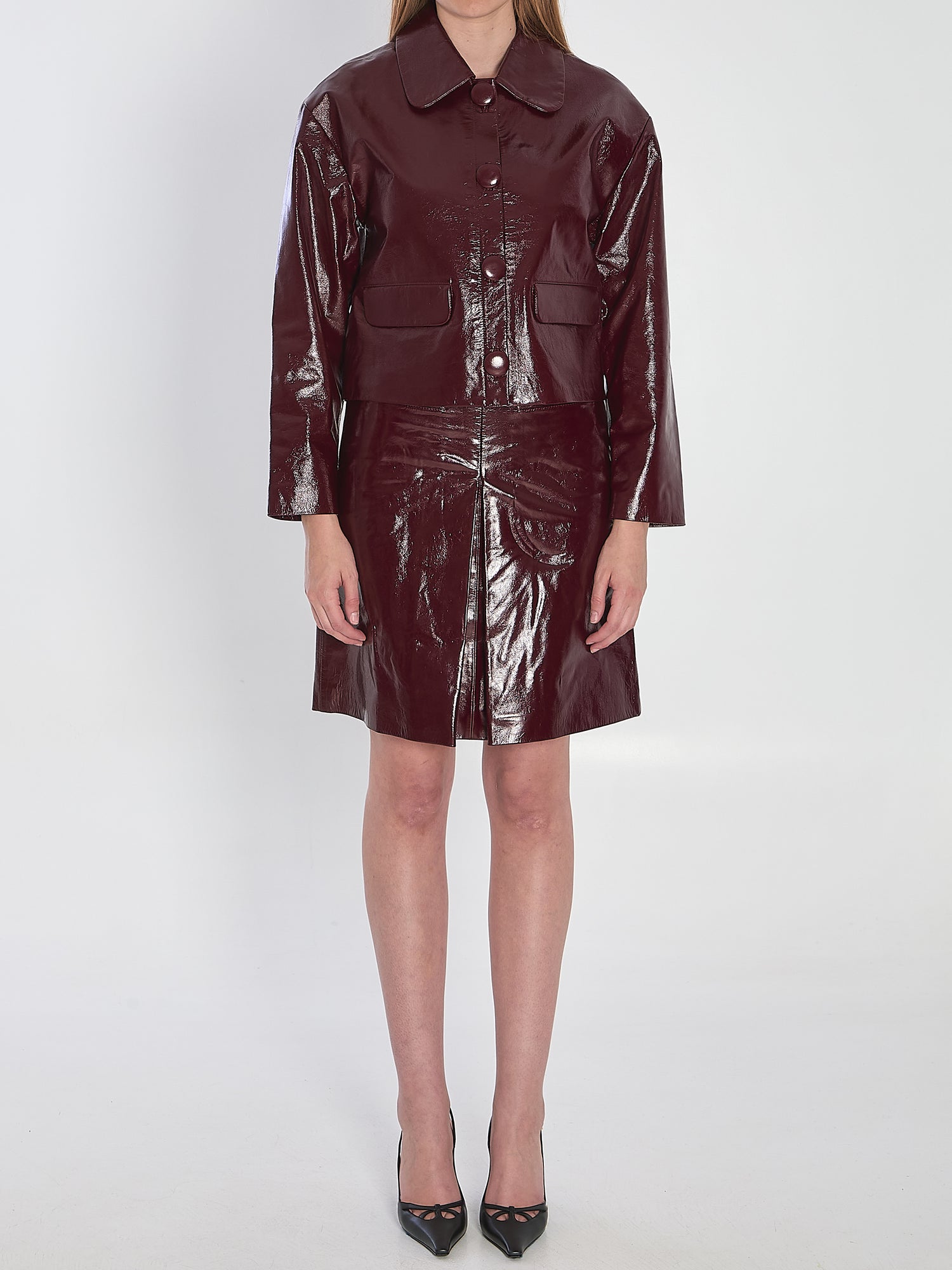 SELF PORTRAIT 10 leather cropped jacket 