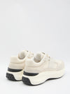 sneakers in leather and fabric