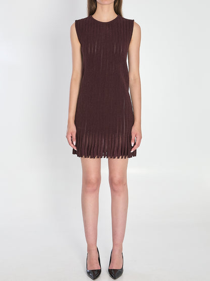 ALAIA 36 striped knit dress