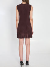 ALAIA 36 striped knit dress