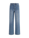 straight-leg jeans with all-over rhinestones