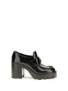 leather heeled loafers