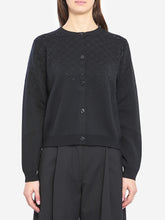 GUCCI M fine wool cardigan with gg crystals