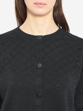 GUCCI M fine wool cardigan with gg crystals