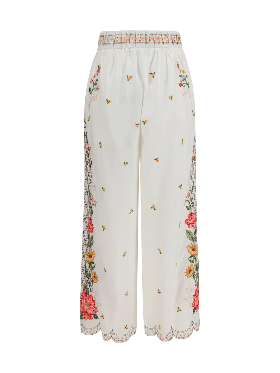 FARM RIO M floral embroidered wide-leg pants