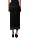 black lace midi skirt