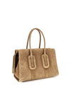 babe city tote suede handbag