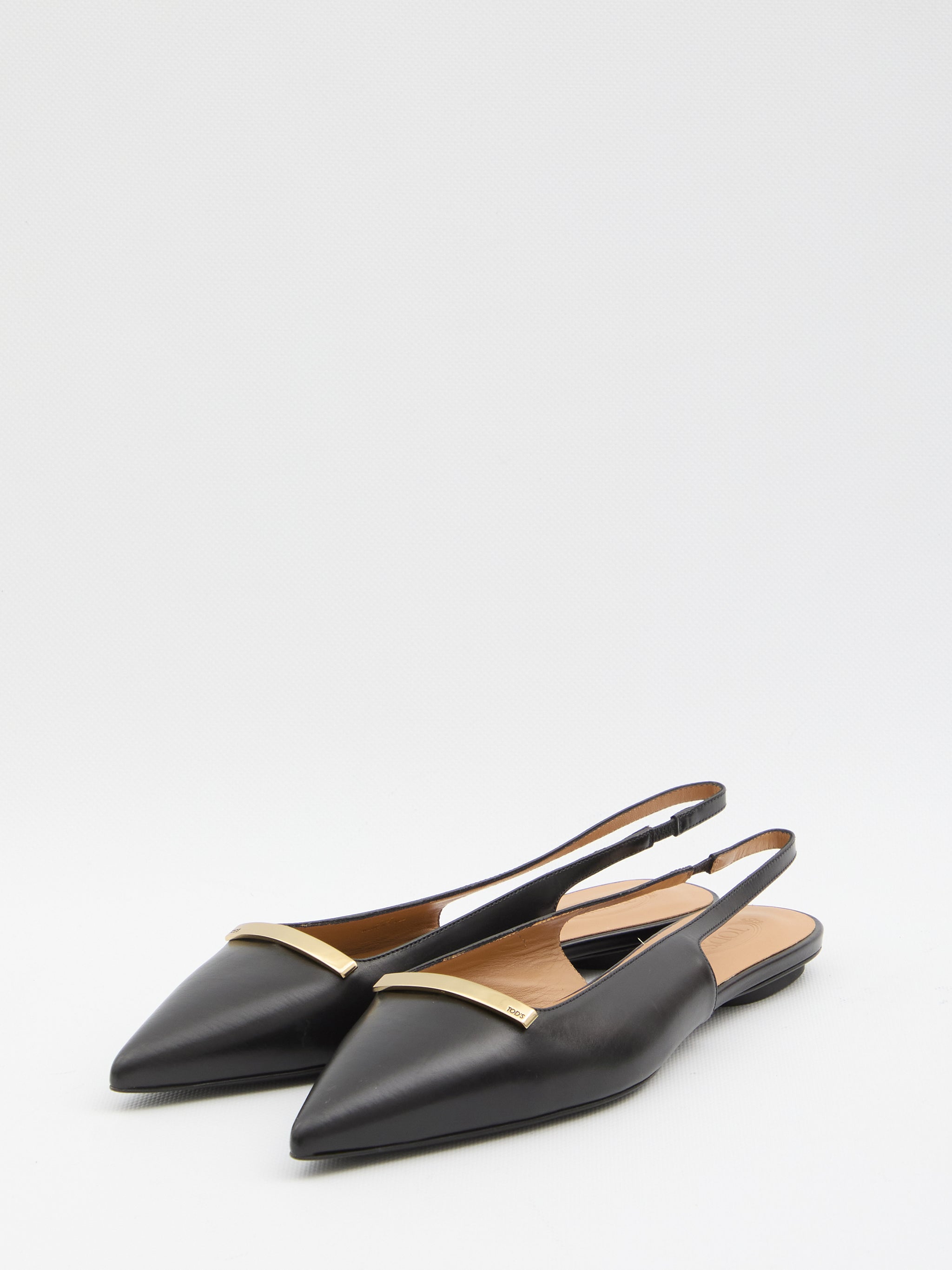leather slingback ballerinas