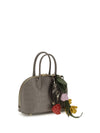 toast crocodile-effect leather handbag