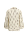 polka-dot silk shirt
