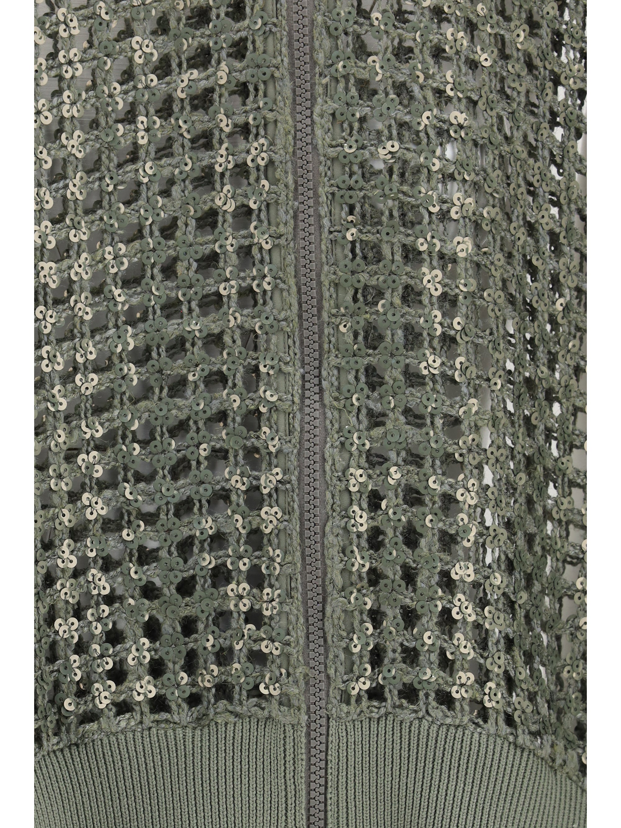 solk and linen dazzling net embroidery cardigan