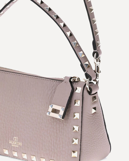 rockstud zip-up shoulder bag