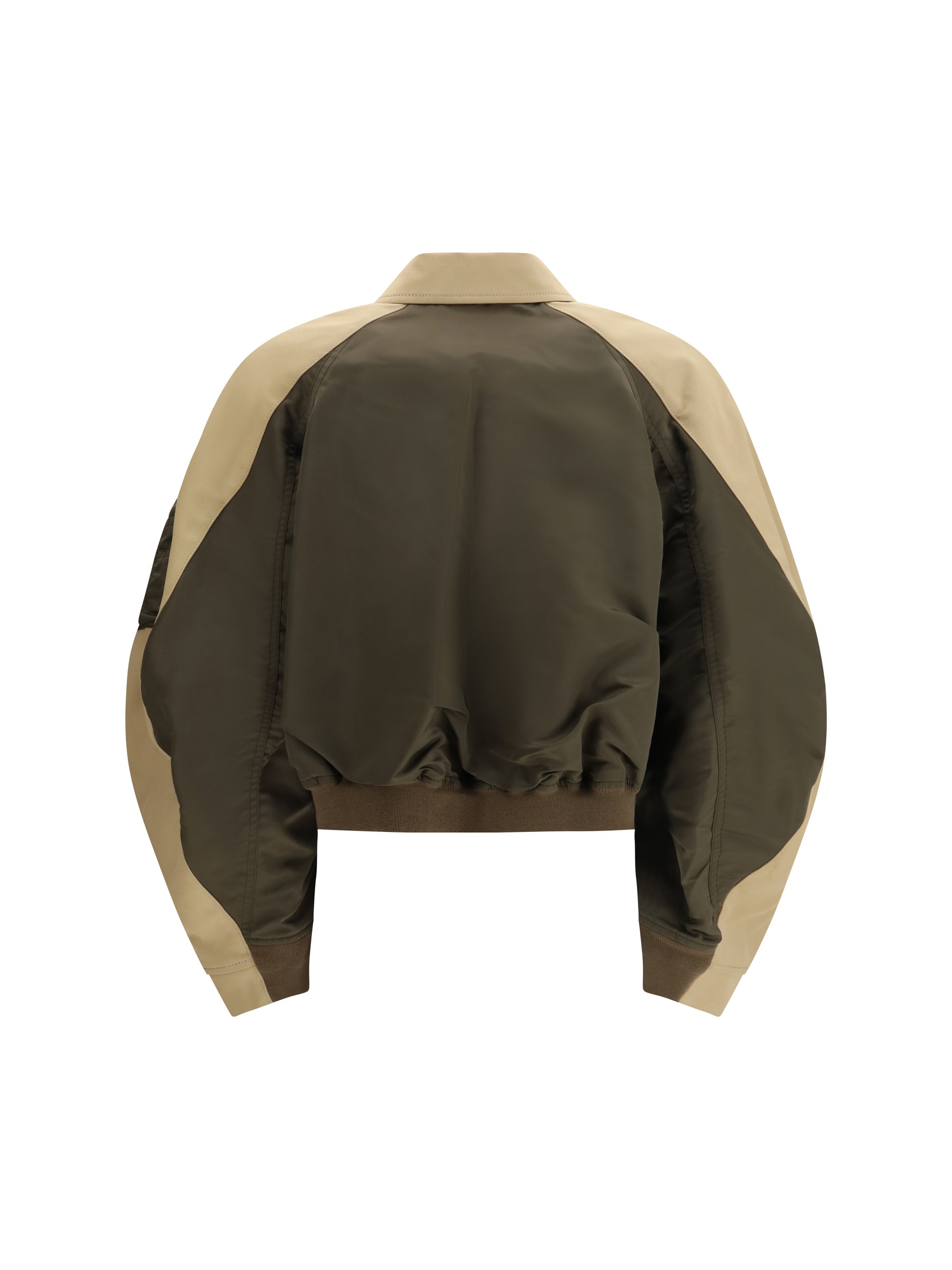 cotton and nylon bomber jacke