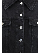 GANNI S-M washed denim jacket