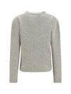 knitted sweater with logo lettering