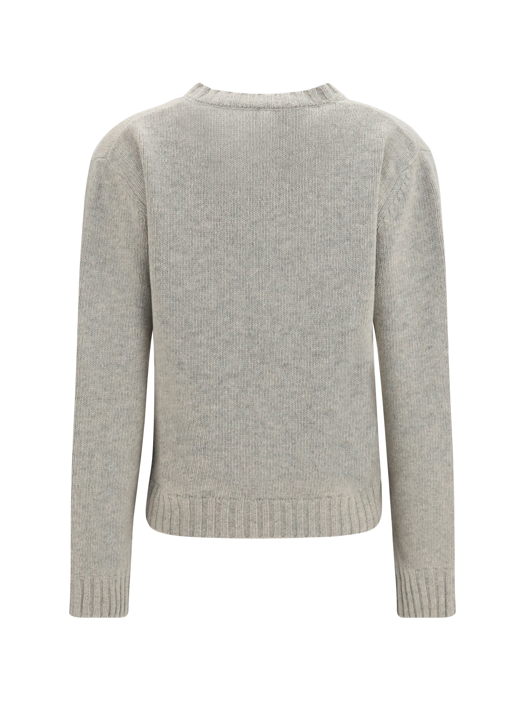 knitted sweater with logo lettering