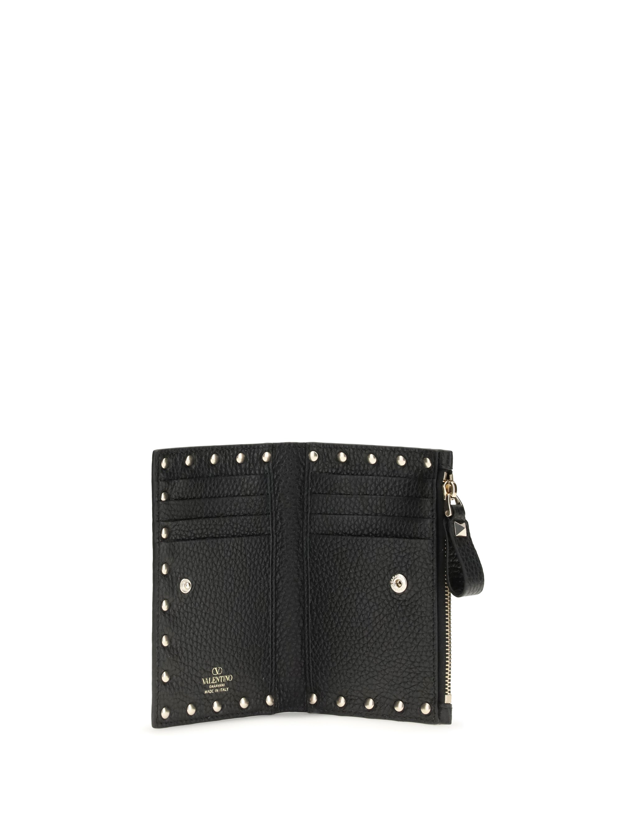 rockstud zip card holder