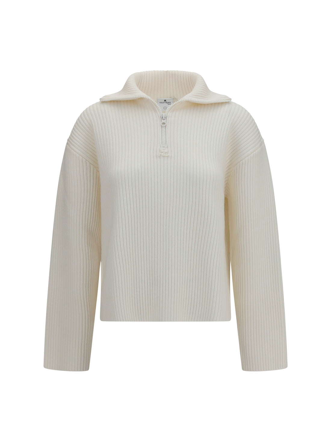 COURRÈGES S ribbed zip sweater