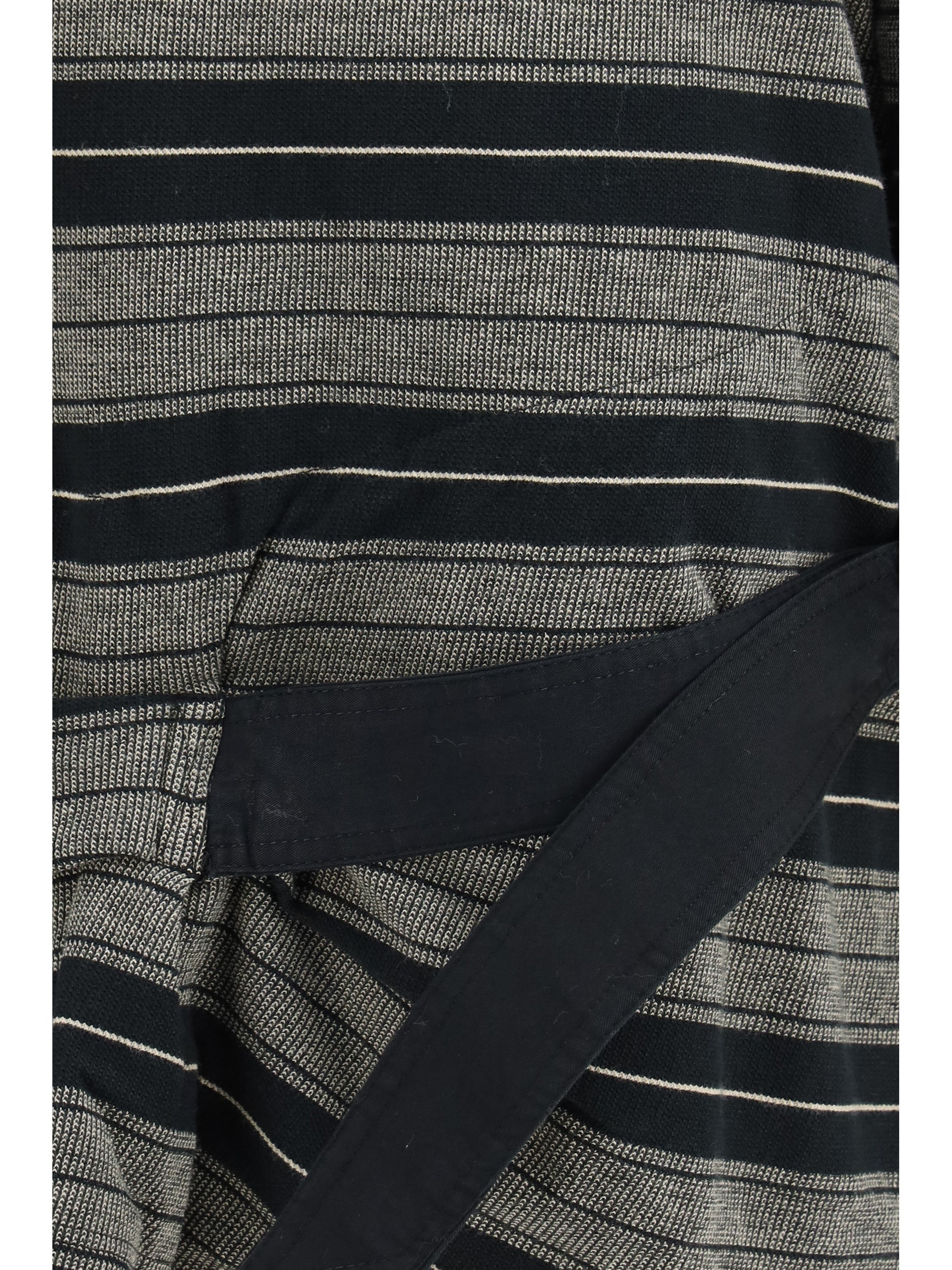 isea striped cotton belted polo mini dress