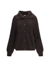 high neck cashmere cardigan