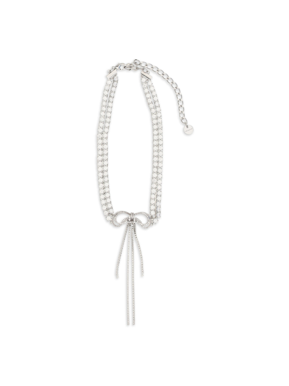 SELF-PORTRAIT OS crystal double bow choker