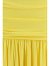 pleated midi dress