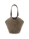 mini lotus suede handbag