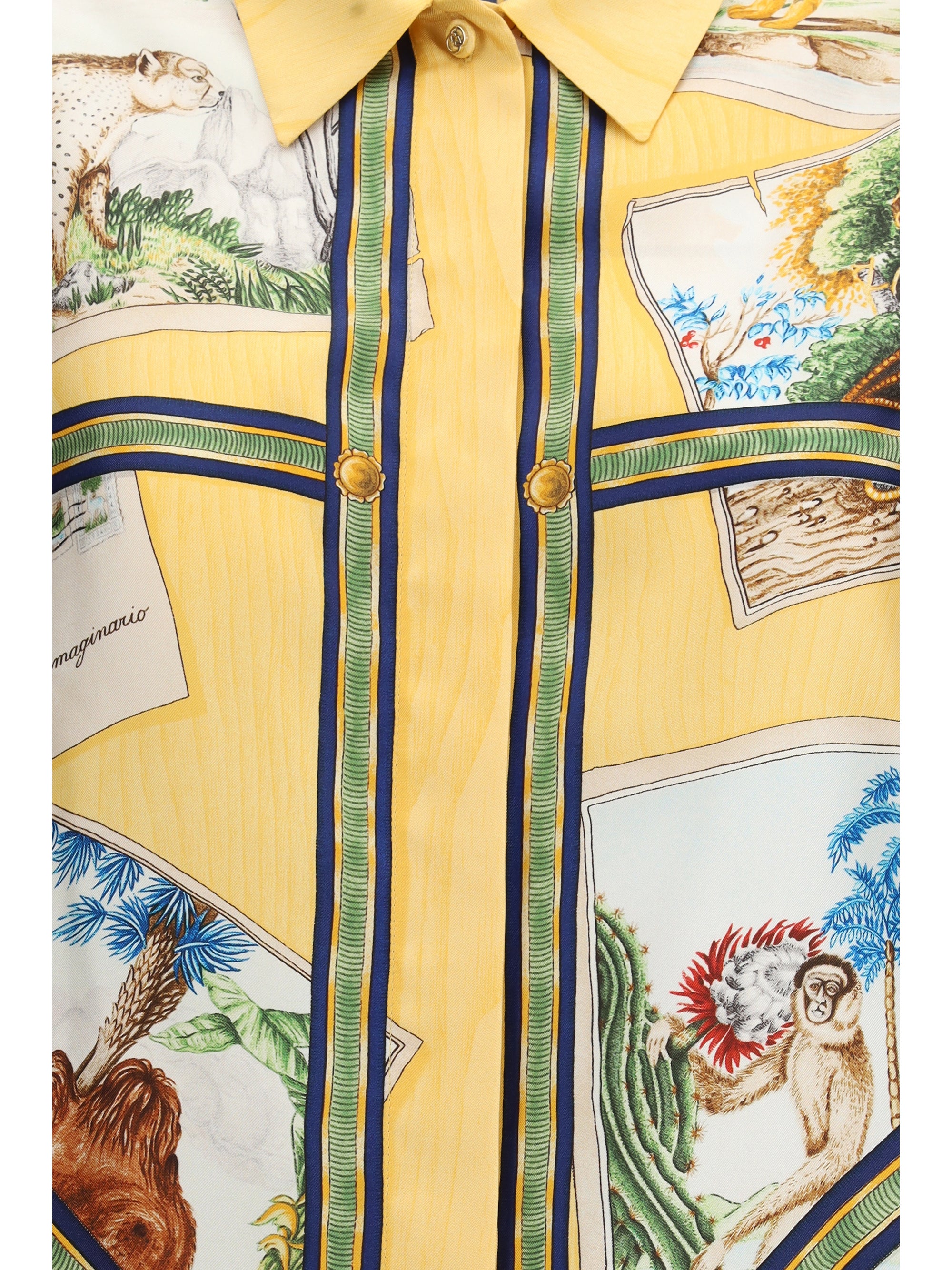 GUCCI 40 silk twill shirt 