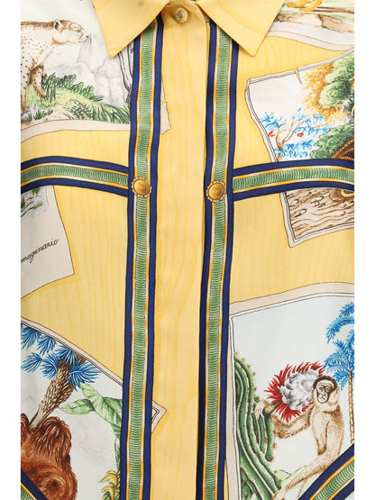 GUCCI 40 silk twill shirt 