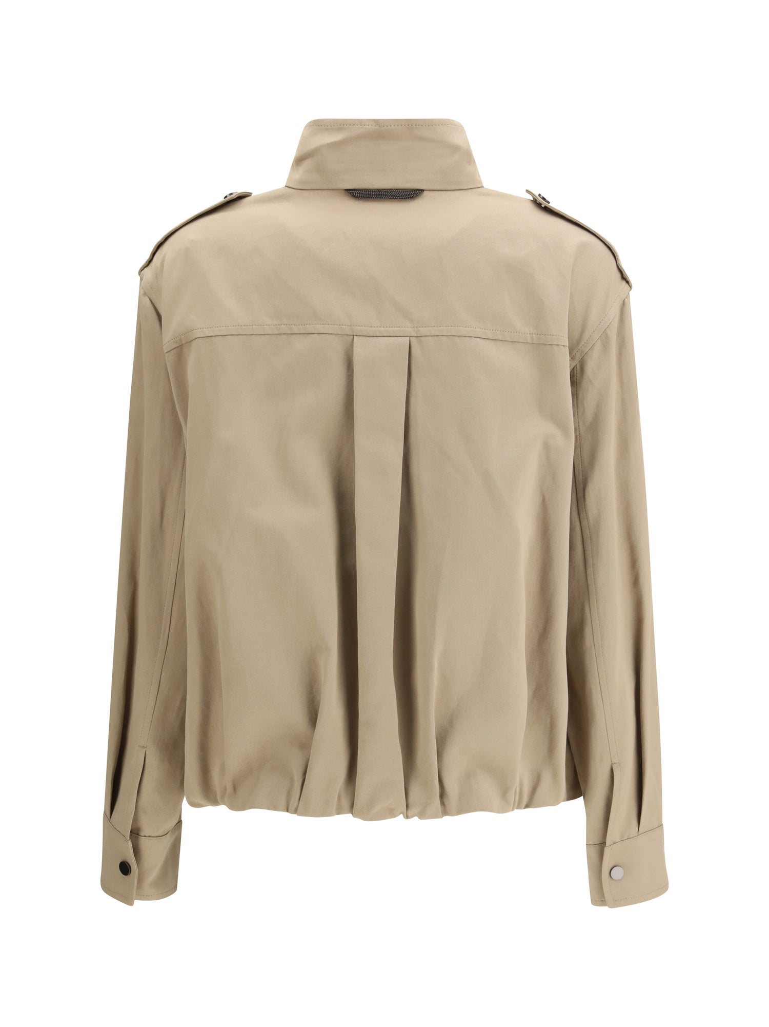 BRUNELLO CUCINELLI 38 double closure with zip and snap buttons jacket