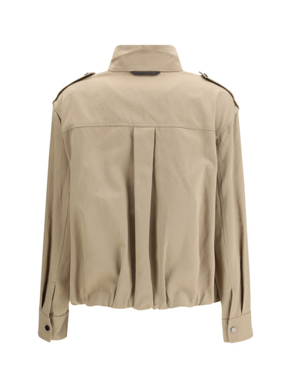 BRUNELLO CUCINELLI 38 double closure with zip and snap buttons jacket