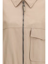glossy nappa jacket with monili