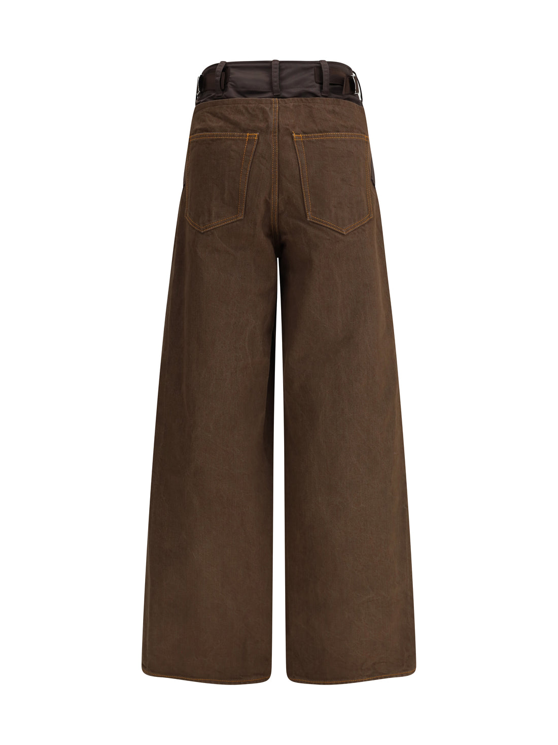 SACAI 0  nylon and denim jeans