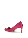 satin trompette pumps