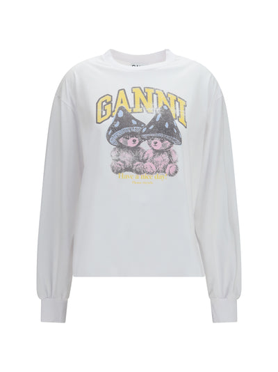 teddy mushroom long-sleeve cotton t-shirt