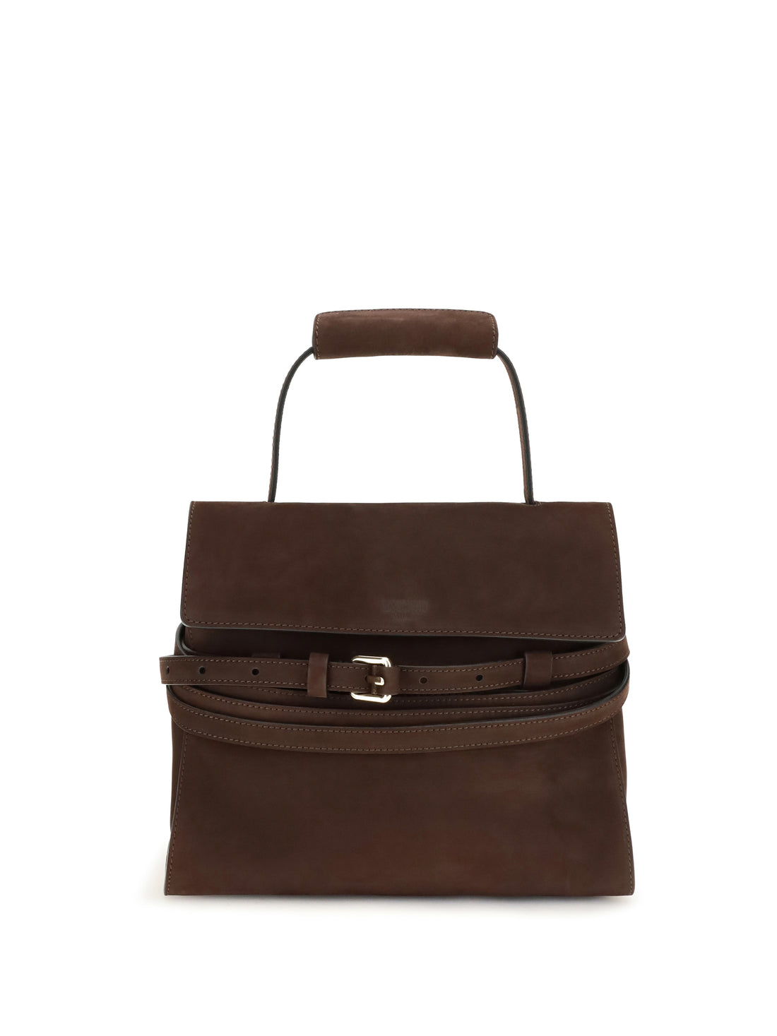 MOSCHINO OS medium top handle bag with buckle detail