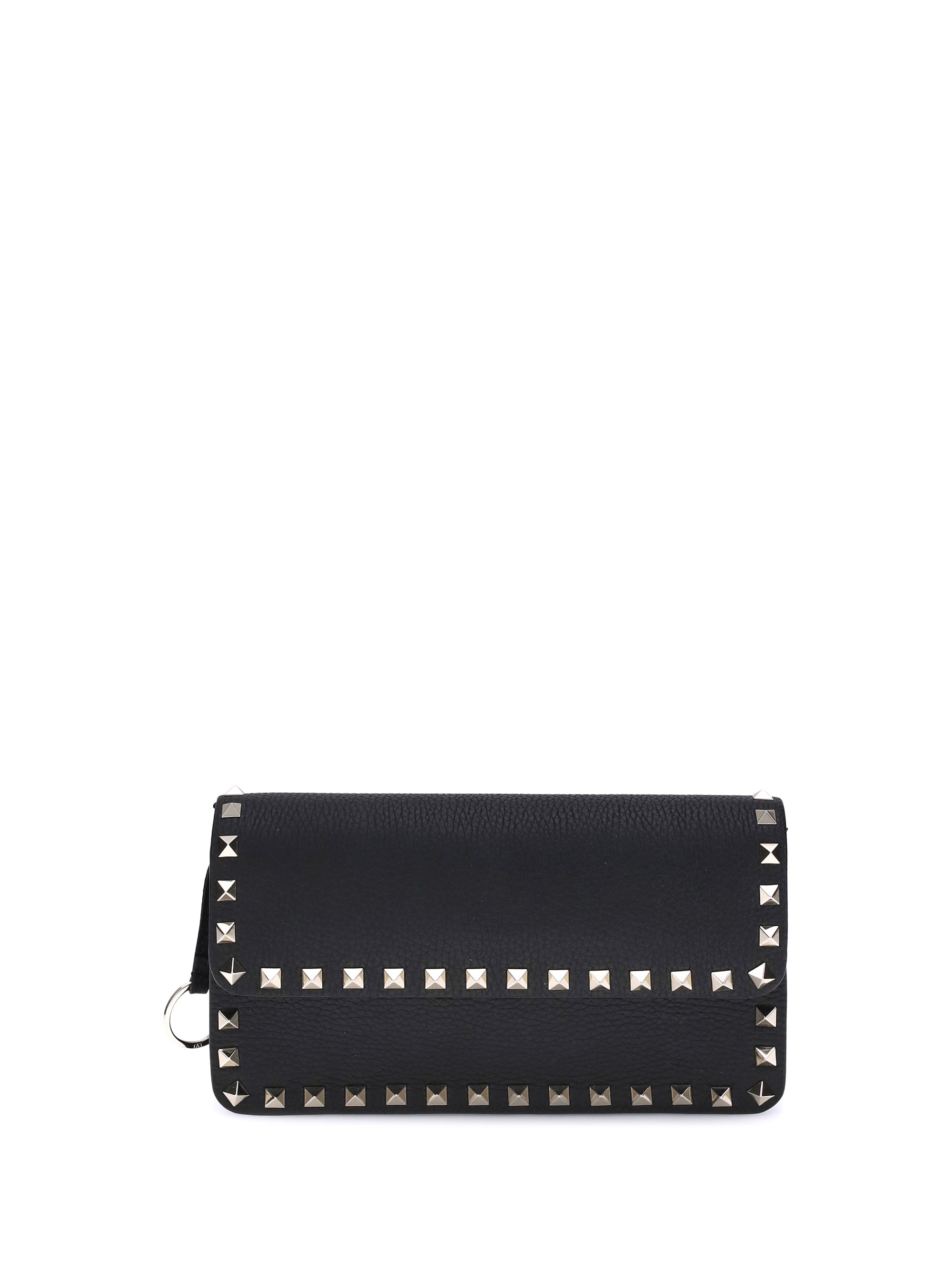 wallet w/strap | rockstud | vitello stam