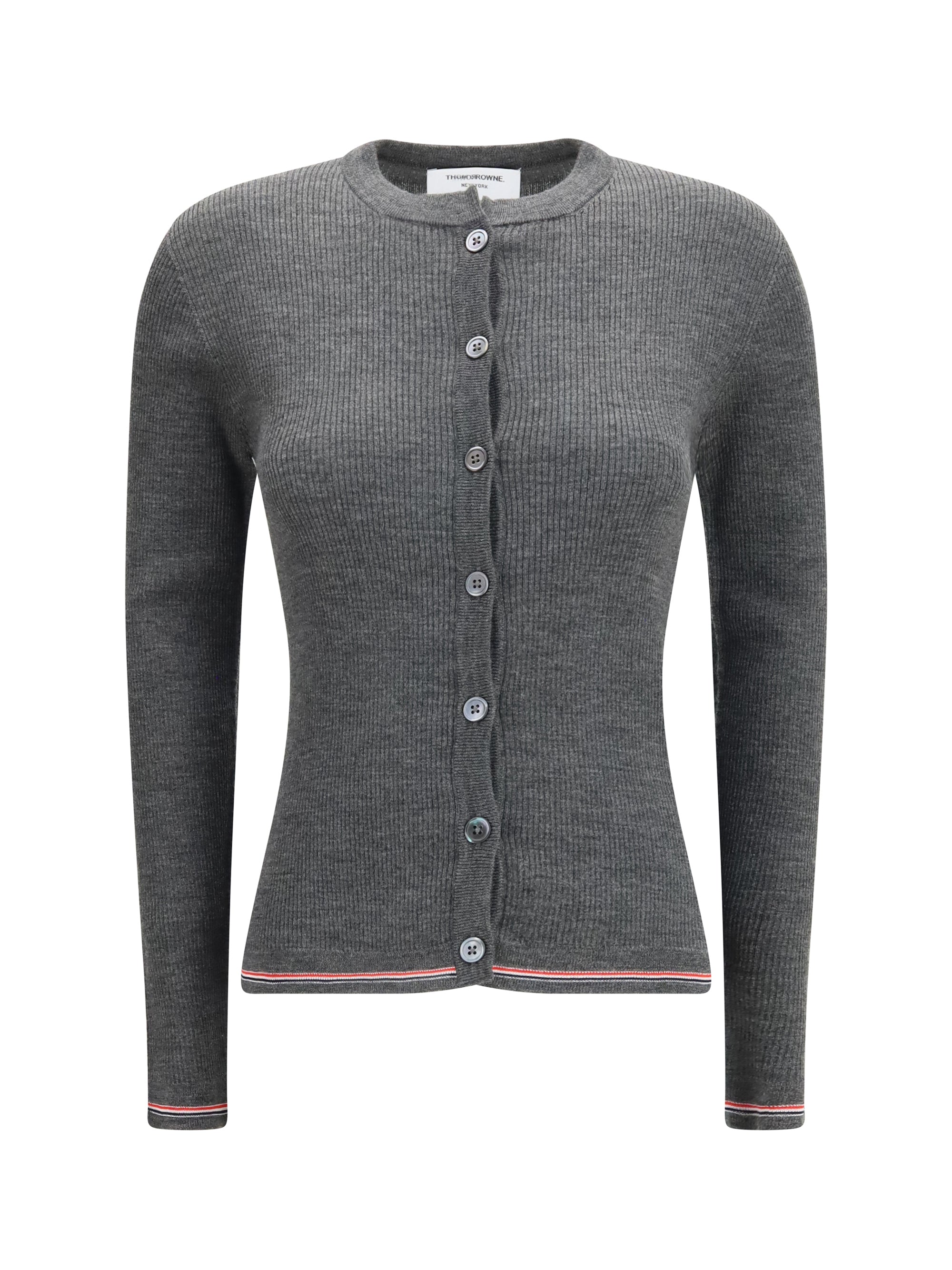 ribbed merino wool cardigan