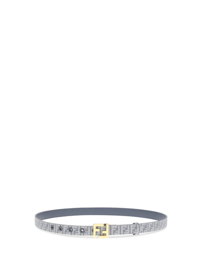 ff embroidered denim belt