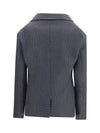 double-breasted wool blazer