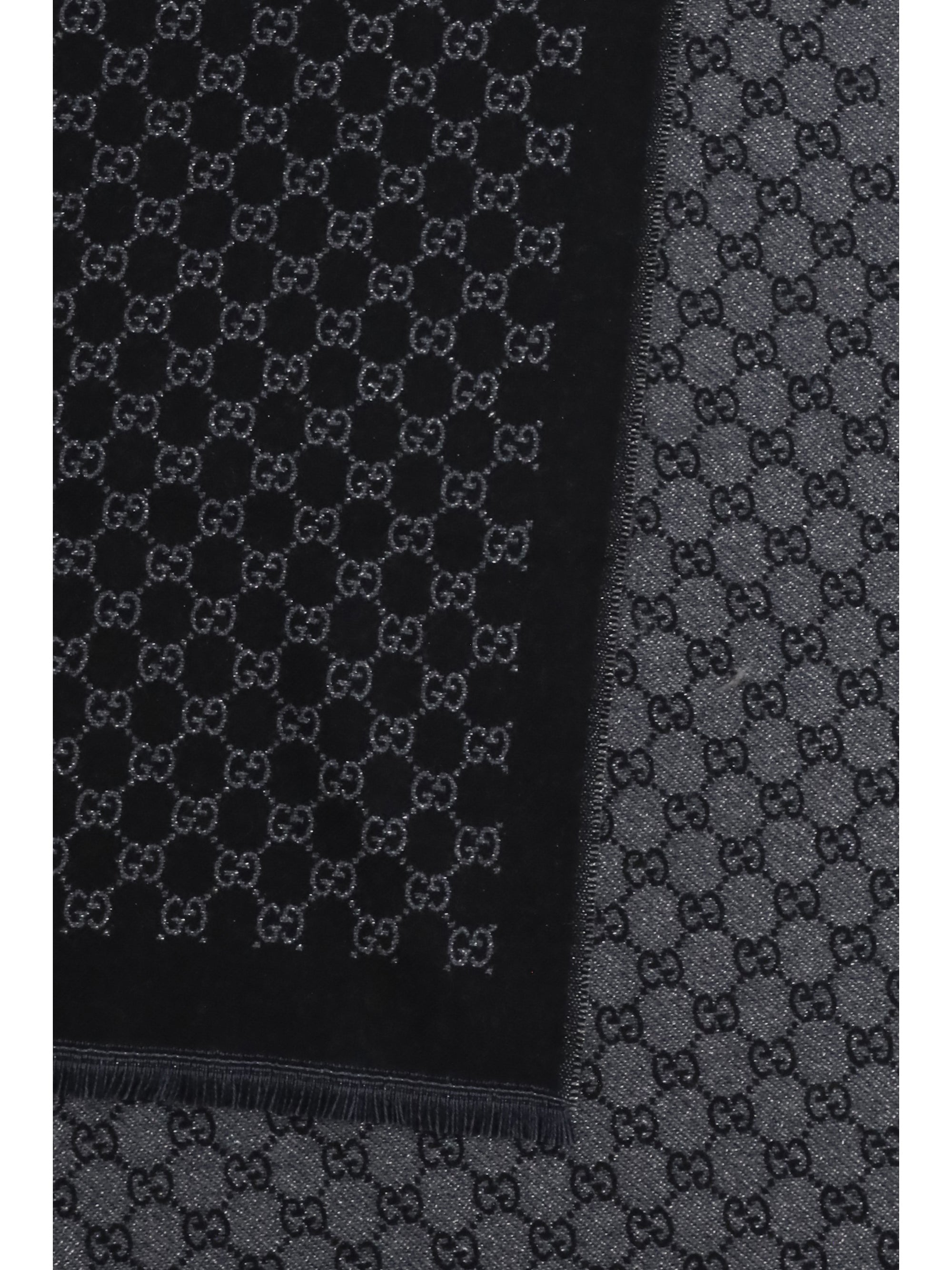 miss stenny gg monogram wool scarf