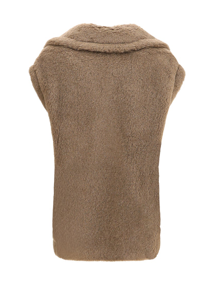 MAX MARA 42 teddy alpaca and wool vest