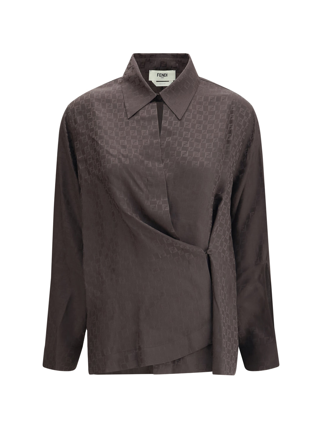 FENDI 40 silk jacquard shirt